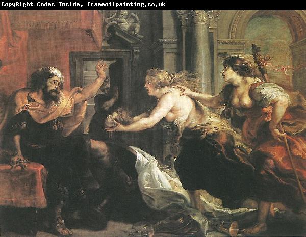 RUBENS, Pieter Pauwel Tereus Confronted with the Head of his Son Itylus